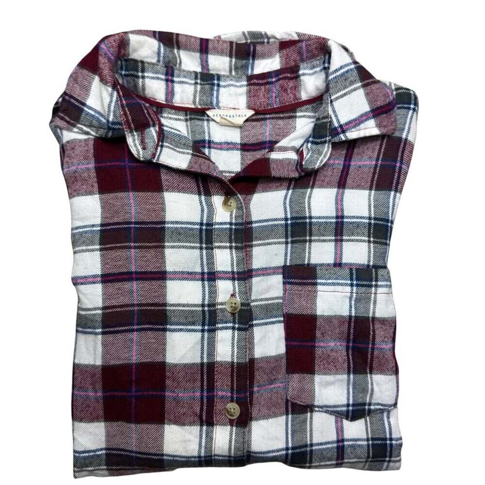 Aeropostale Plaid Flannel Button Down Shirt - Size XS